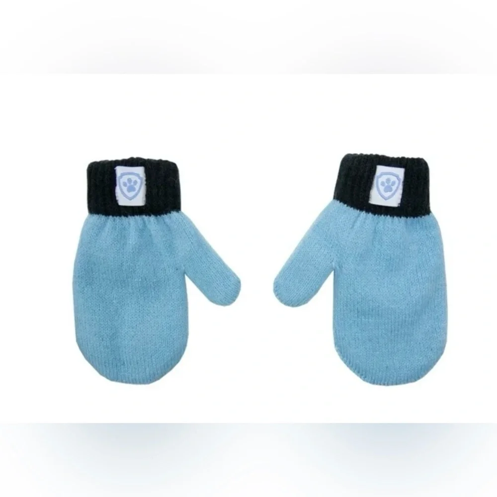 Paw Patrol Licensed Toddler Boys Knit Beanie Hat and Gloves Set,